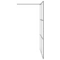 vidaXL Sprchová zástena z priehľadného ESG skla 140x195 cm čierna