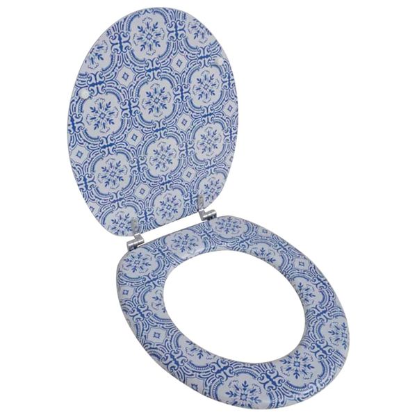 WC sedadlo s vekom z MDF, potlač s motívom porcelánu