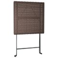vidaXL Skladací bistro stôl hnedý 55x54x71 cm polyratan