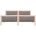 vidaXL Rám postele Hnedá a taupe 200 x 200 cm Borovicový masív