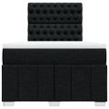 vidaXL Boxspring posteľ s matracom čierna 120x190 cm látka