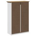 VidaXL Stojan na topánky "BODO" Biela a hnedá 80x35x118 cm