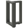 vidaXL Nohy konferenčného stolíka v tvare T, 2 ks, antracitové, 28x25x(42-43) cm, oceľ