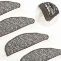 vidaXL Kobercové nášľapy na schody 15 ks antracitové 56x17x3 cm