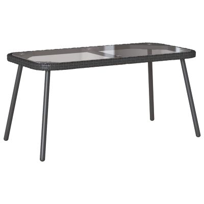 vidaXL Konferenčný stolík Čierna 90 x 45 x 43 cm polyratan