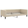 vidaXL Denná posteľ s matracom krémová 100x200 cm látka