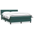 vidaXL Posteľný rám boxsping s matracom tmavozelený 160x220 cm zamat