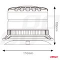 LED výstražný maják W29M 12V 24V AMiO-04110
