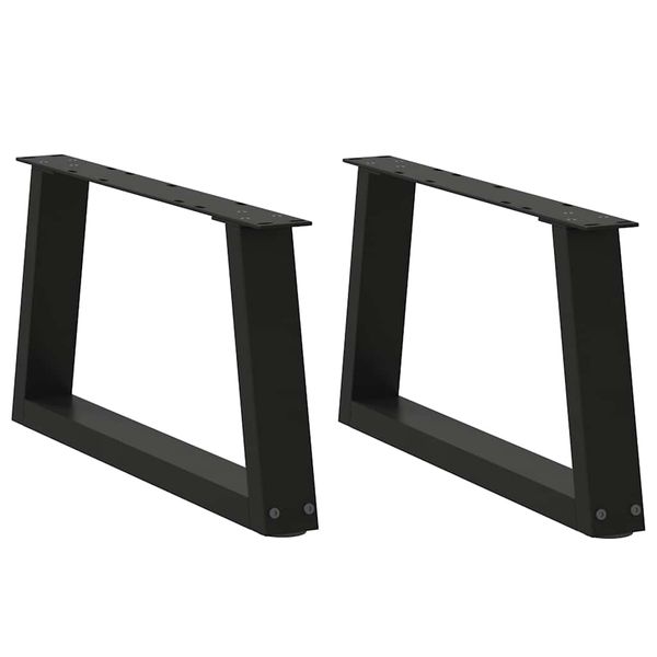 vidaXL Nohy konferenčného stolíka v tvare V, 2 ks, čierne, 70 x (30-31,3) cm, oceľové