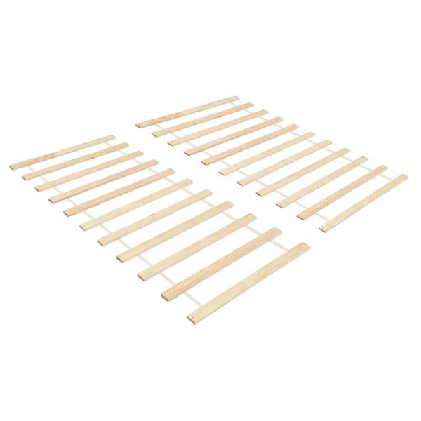 vidaXL Rolovacie posteľné rošty 2 ks, 11 lamiel 80x200 cm, borovica