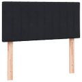 vidaXL Posteľný rám boxspring s matracom a LED čierny 90x220 cm zamat