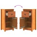 vidaXL Servírovacia skriňa 2 ks Včelí hnedý 39 x 34,5 x 80 cm