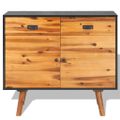 vidaXL Komoda z masívneho akáciového dreva 90x33,5x83 cm