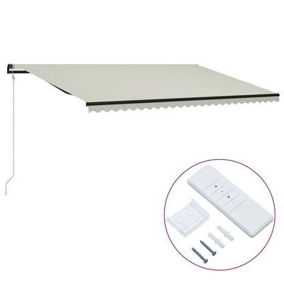 vidaXL Automaticky zaťahovacia markíza 600x300 cm krémová