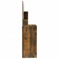 vidaXL Toaletný stolík so zrkadlom dymový dub 86,5x35x136 cm
