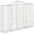 vidaXL Oblúkové gabionové koše 13 ks 200x30x140/160 cm pozink. železo