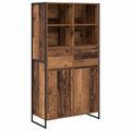 vidaXL Servírovacia skriňa Staré drevo 81 x 36 x 150.5 cm