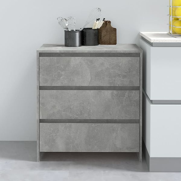 vidaXL Komoda betónovo sivá 70x41x75 cm spracované drevo