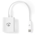 NEDIS redukční kabel s adaptérem/ USB-C zástrčka – VGA zásuvka/ bílý/ plastový sáček/ 20cm Redukce, s adaptérem, zástrcka USB typ C, zásuvka VGA, 20cm, plastový sácek, bílá
