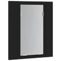 vidaXL LED kúpeľňová zrkadlová skrinka čierna 40x12x45 cm akryl