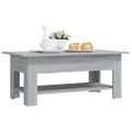 vidaXL Konferenčný stolík sivý dub sonoma 102x55x42cm kompozitné drevo
