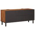vidaXL TV skrinka s dverami Drevité hnedé dokončenie 105 x 33 x 46 cm