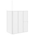 Vaňová zástena v tvare L 70x120x137 cm, 4 panely, skladacia