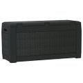 vidaXL Záhradný úložný box antracitový 119x48x60 cm polypropylénový