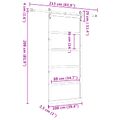 vidaXL Posuvné dvere 100 x 208 cm Borovicový masív Prírodná
