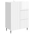 vidaXL Servírovacia skriňa Biela s vysokým leskom 66 x 34,5 x 91,5 cm