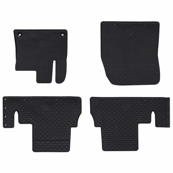 vidaXL Autokoberec 4 pcs Čierna Guma
