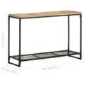 vidaXL Konzolový stolík 110x35x75 cm, mangový masív
