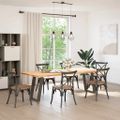vidaXL Nohy k jedálenskému stolu v tvare U, 2 ks, prírodná oceľ, 50 x (72-73) cm, oceľ