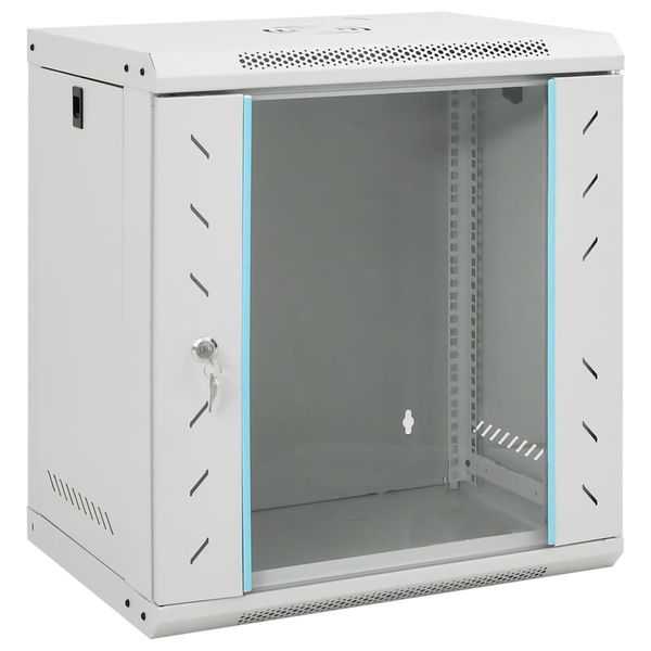 vidaXL 12U Nástenná serverová skriňa 19" IP20 53x40x60 cm