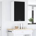 vidaXL Závesná skrinka Čierny dub a biela 50 x 31 x 80 cm