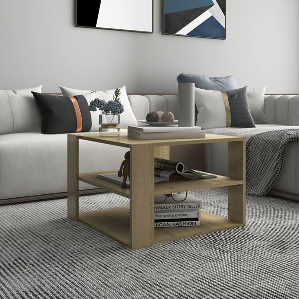 vidaXL Konferenčný stolík dub sonoma 60x60x40 cm drevotrieska