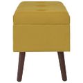 vidaXL Lavica s úložným priestorom horčicovožltá 80 cm zamat