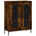 vidaXL Vysoká skrinka dymový dub 69,5x34x180 cm spracované drevo