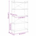 vidaXL Regál na knihy 80 x 30 x 155 cm Kompozitné drevo Dymová dub