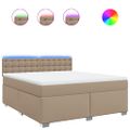 vidaXL Boxspring posteľ s matracom kapučínová 180x200 cm umelá koža