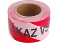 Páska výstražná červeno-biela ZÁKAZ VSTUPU, 75mm x 250m, PE EXTOL-CRAFT