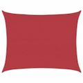 vidaXL Tieniaca plachta 160 g/m² červená 6x8 m HDPE