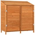 vidaXL Záhradná kôlňa hnedá 102x52x112 cm masívne jedľové drevo