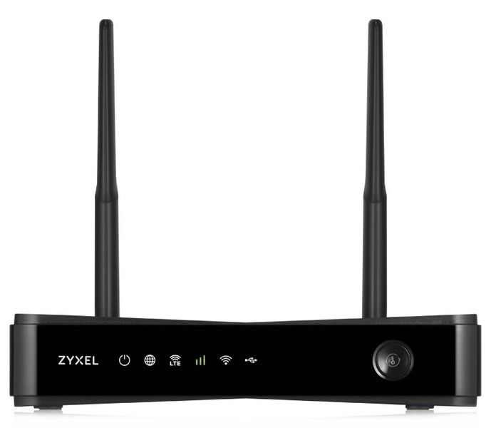 ZYXEL LTE-3301PLUS Router, 4G/LTE, Wi-Fi 6, 802.11a/b/g/n/ac, 4× GbE RJ-45, 1× nano SIM slot, čierny