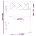 vidaXL Kovové náhradné čelo postele biele 80 cm