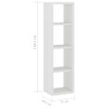 vidaXL Nástenná polica v tvare kocky, biela 37x29,5x134,5 cm, MDF