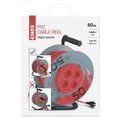 Prodlužovací kabel EMOS P19450P na bubne 50 m / 4 zásuvky / červený / PVC / 230 V / 1,5 mm2