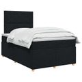 vidaXL Posteľ boxspring s matracom Čierna 120 x 200 cm Látka
