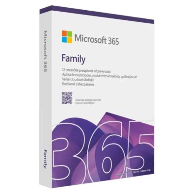MICROSOFT 365 Family FY25H2 Mac/ Win, 1 Rok, SK