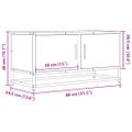vidaXL TV skrinka hnedý dub 80x34,5x40 cm kompozitné drevo a kov